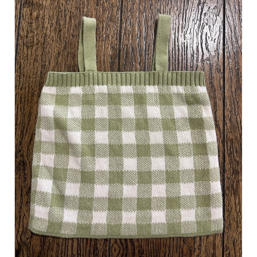 Misha & Puff Toddler Girl Cotton Knit Tank Willow Check 3-4 yrs